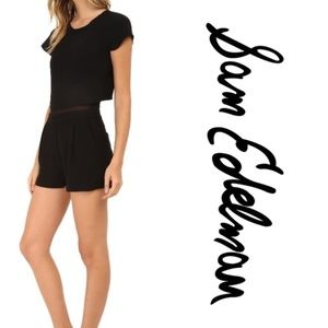 Sam Edelman Black Shorts Romper
